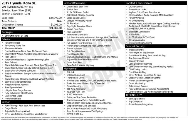 Used 2019 Hyundai Kona SE image 15