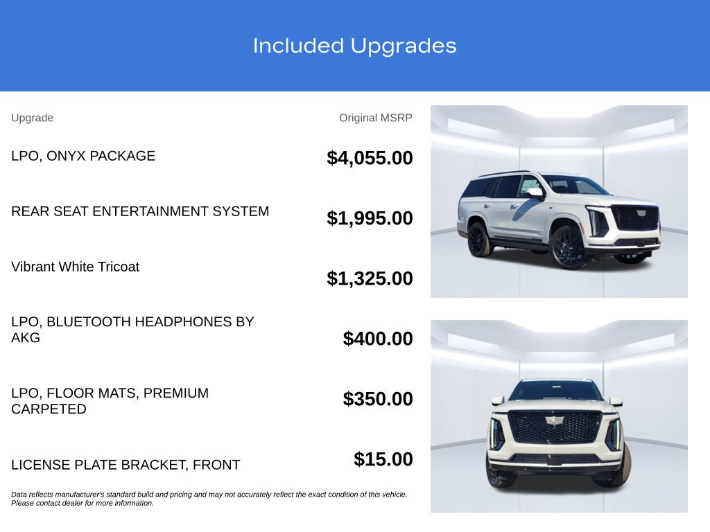 New 2026 Cadillac Escalade Sport w/ LPO, ONYX Package AWD/4WD image 3