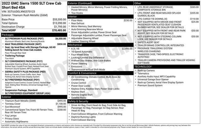 Used 2022 GMC Sierra 1500 SLT w/ SLT Premium Plus Package AWD/4WD image 16