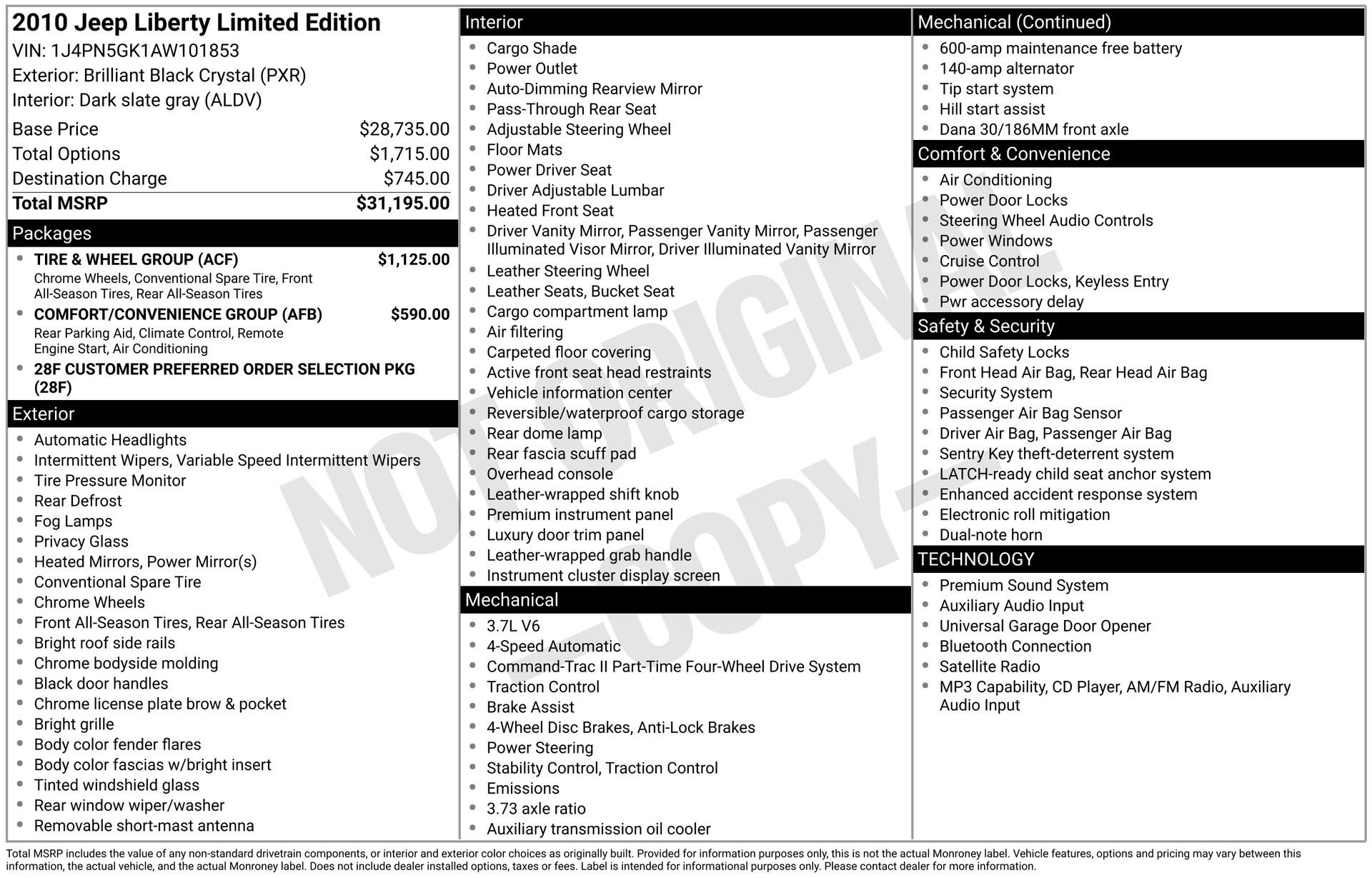 Used 2010 Jeep Liberty Limited w/ Tire & Wheel Group image 3