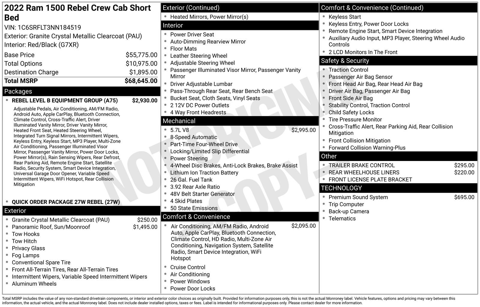 Used 2022 RAM 1500 Rebel w/ Rebel Level B Equipment Group image 43