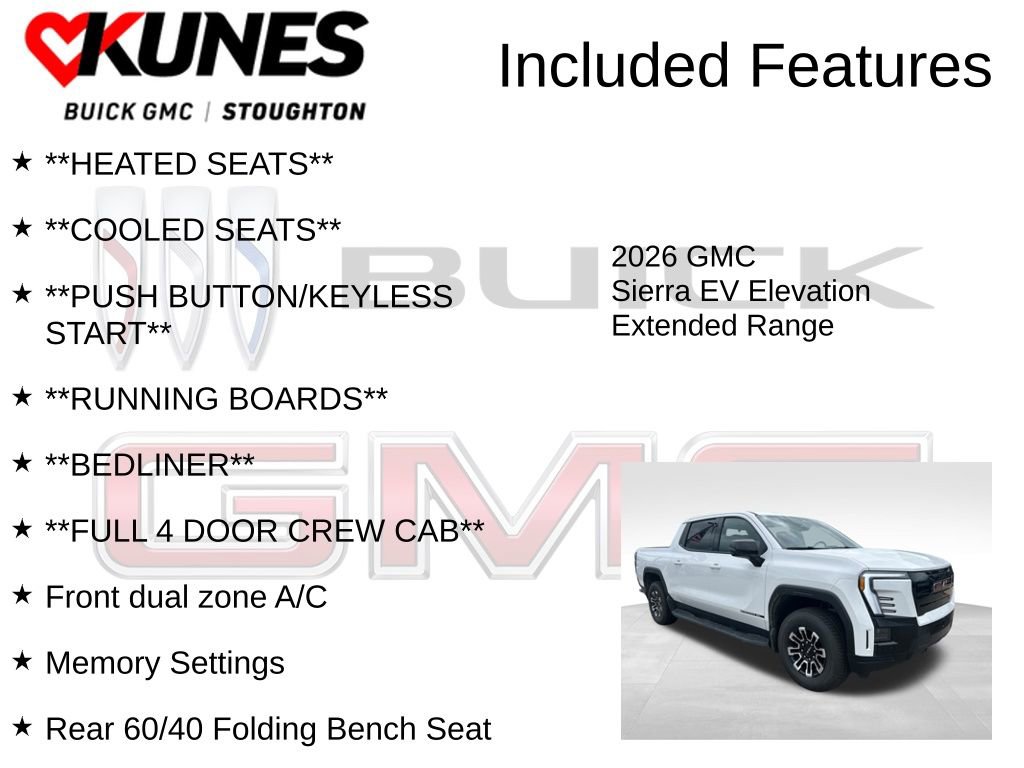 New 2026 GMC Sierra EV Elevation w/ Premium Package AWD/4WD image 3