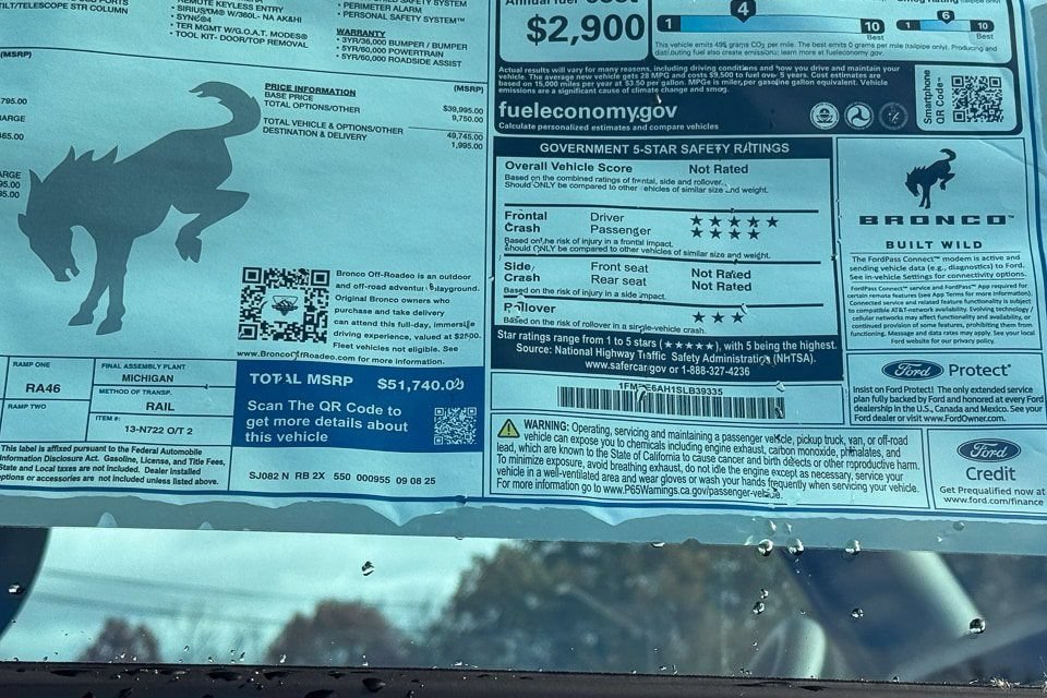 New 2025 Ford Bronco 2-Door w/ Sasquatch Package AWD/4WD image 15