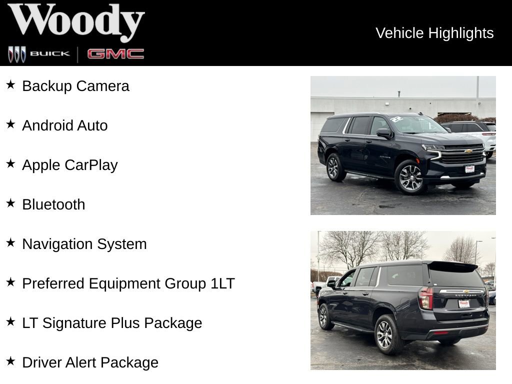 Used 2022 Chevrolet Suburban LT w/ LT Signature Plus Package image 3