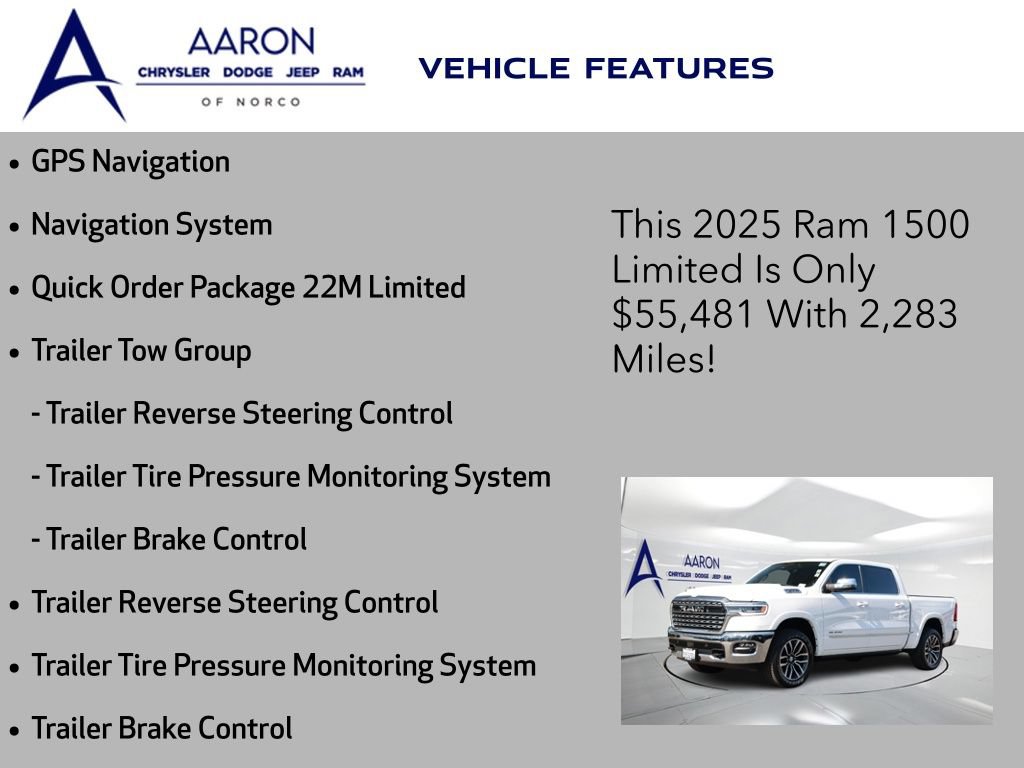 Used 2025 RAM 1500 Limited w/ Trailer Tow Group AWD/4WD image 4
