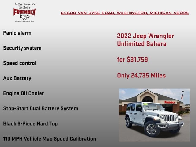 Used 2022 Jeep Wrangler Unlimited Sahara AWD/4WD image 25
