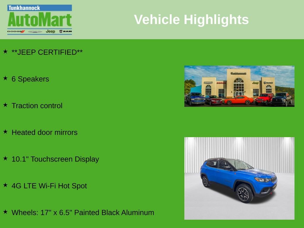 Certified 2024 Jeep Compass Trailhawk AWD/4WD image 6