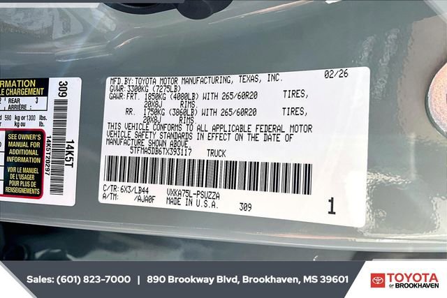 New 2026 Toyota Tundra 1794 Edition image 11