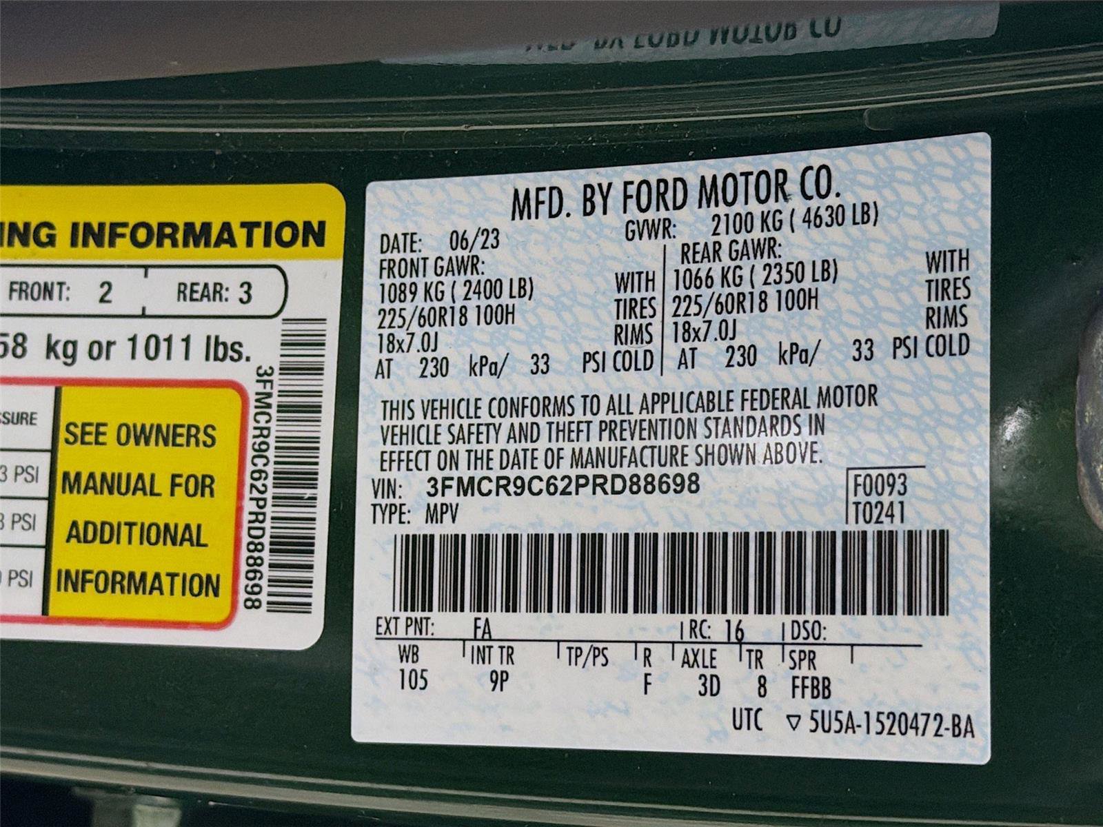 Used 2023 Ford Bronco Sport Outer Banks w/ Tech Package AWD/4WD image 34