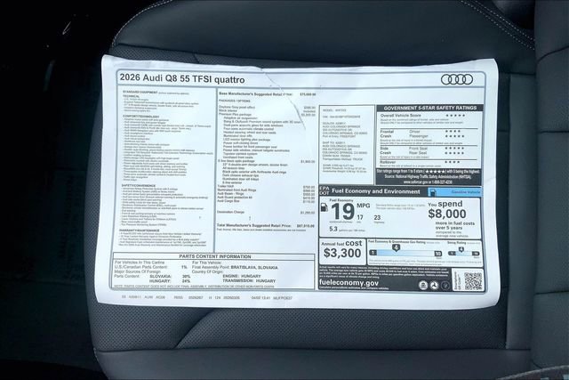 New 2026 Audi Q8 Premium Plus AWD/4WD image 13
