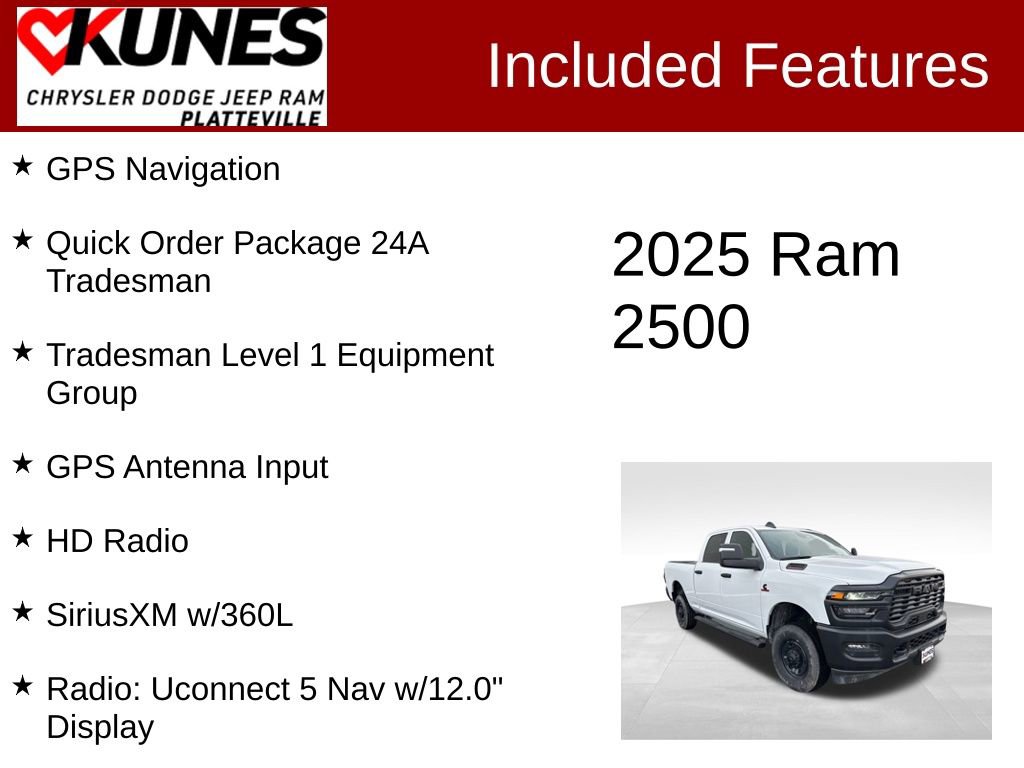 New 2025 RAM 2500 Tradesman AWD/4WD image 2