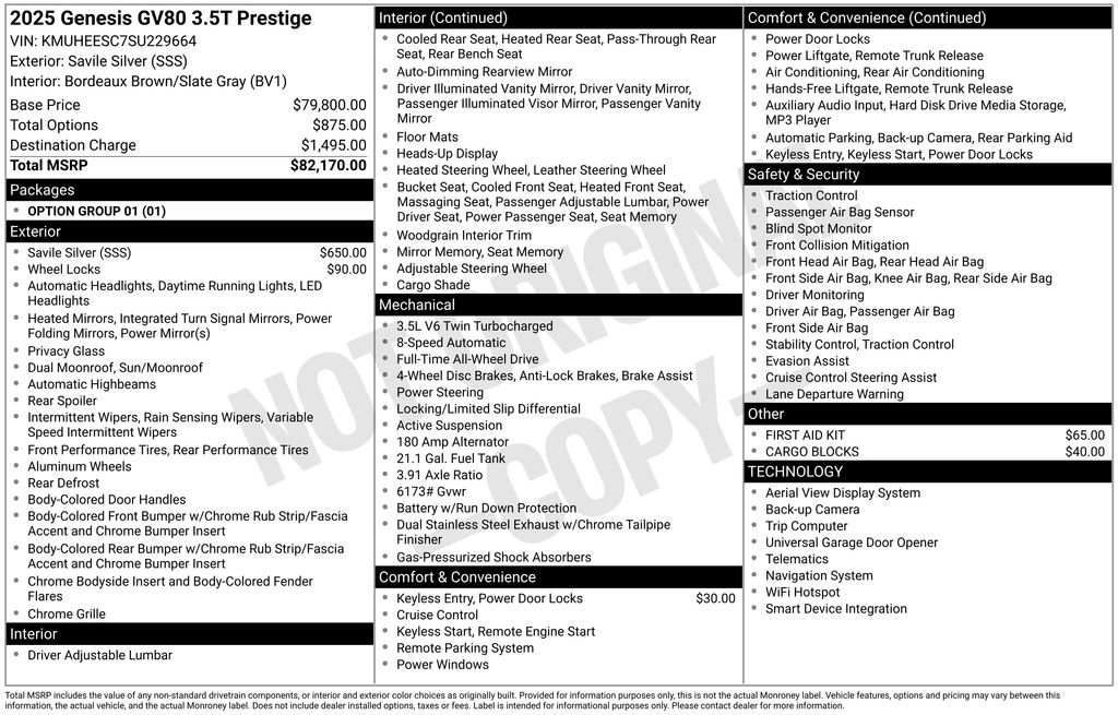 Used 2025 Genesis GV80 3.5T Prestige image 5