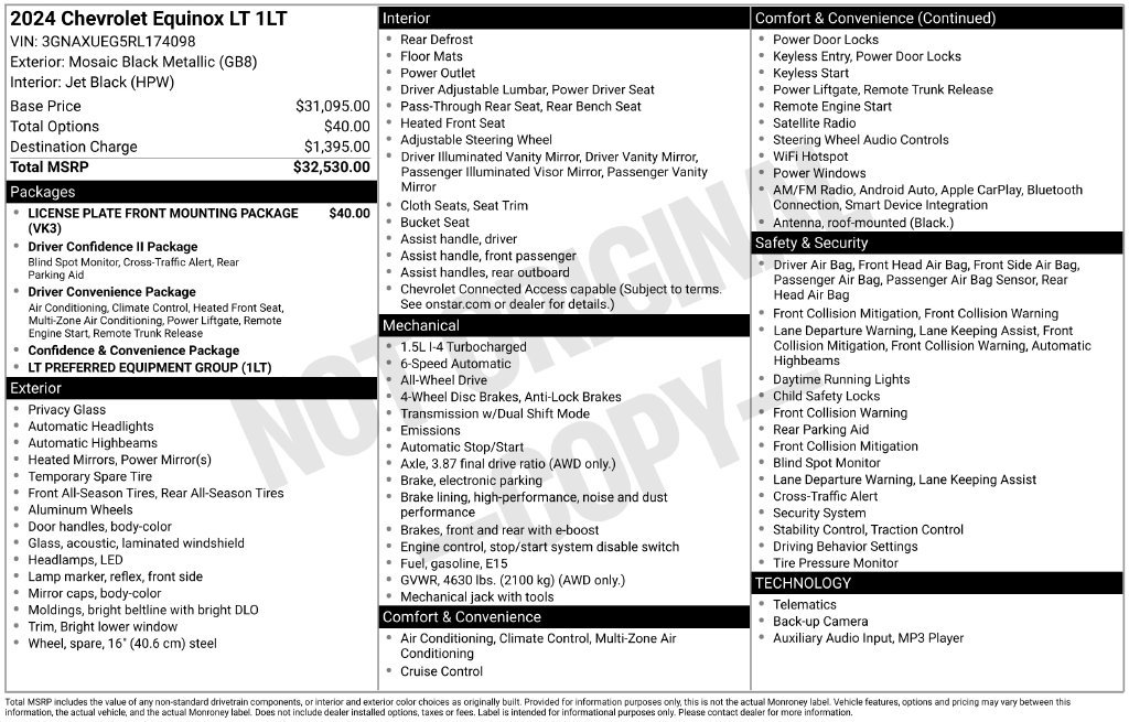 Used 2024 Chevrolet Equinox LT AWD/4WD image 6