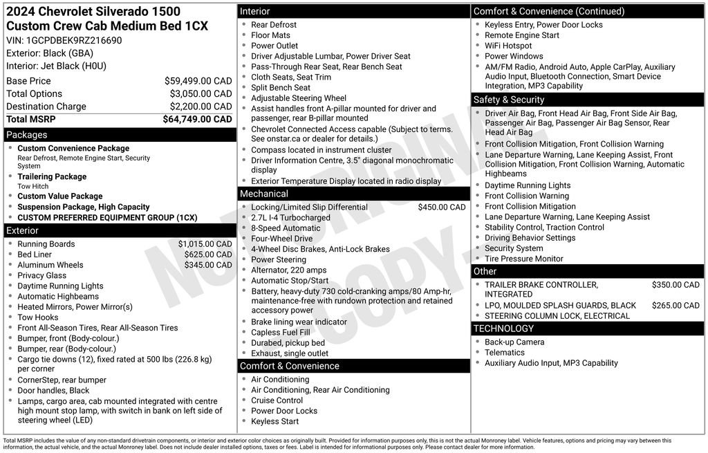 Used 2024 Chevrolet Silverado 1500 Custom AWD/4WD image 16