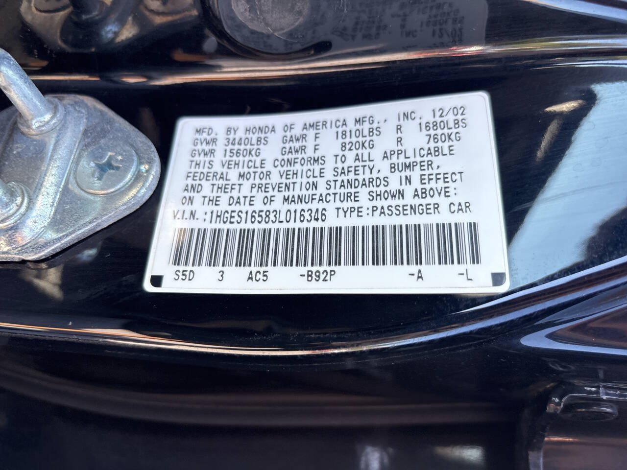 Used 2003 Honda Civic LX image 17