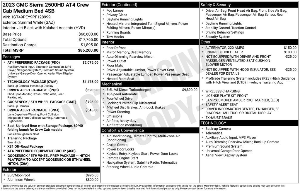 Used 2023 GMC Sierra 2500 AT4 w/ AT4 Preferred Package image 35