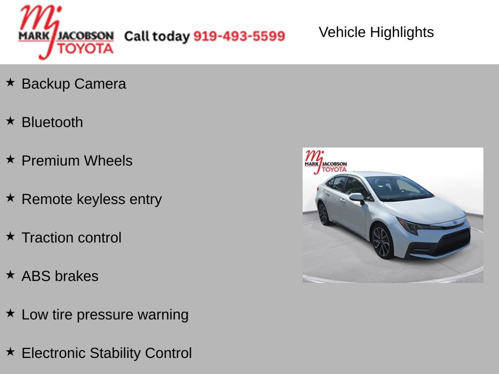 Used 2020 Toyota Corolla SE image 5