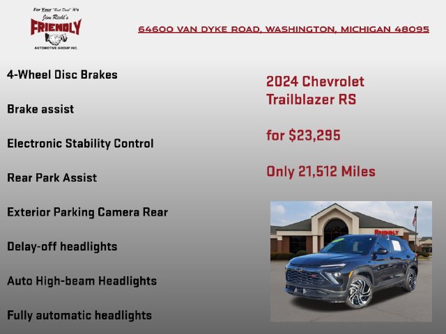 Used 2024 Chevrolet TrailBlazer RS w/ Driver Confidence Package FWD image 25