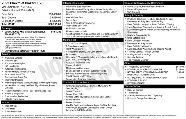 Certified 2022 Chevrolet Blazer LT FWD image 2