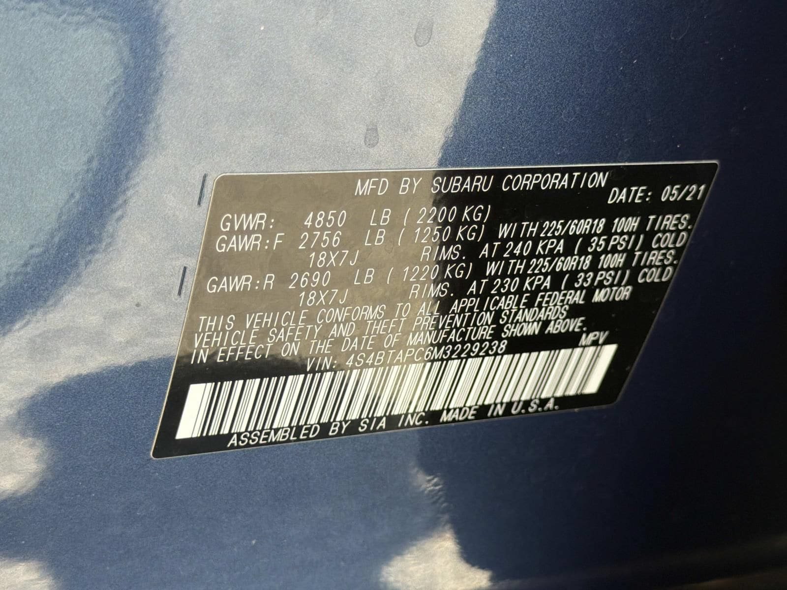 Certified 2021 Subaru Outback Touring w/ Popular Package #2 AWD/4WD image 35