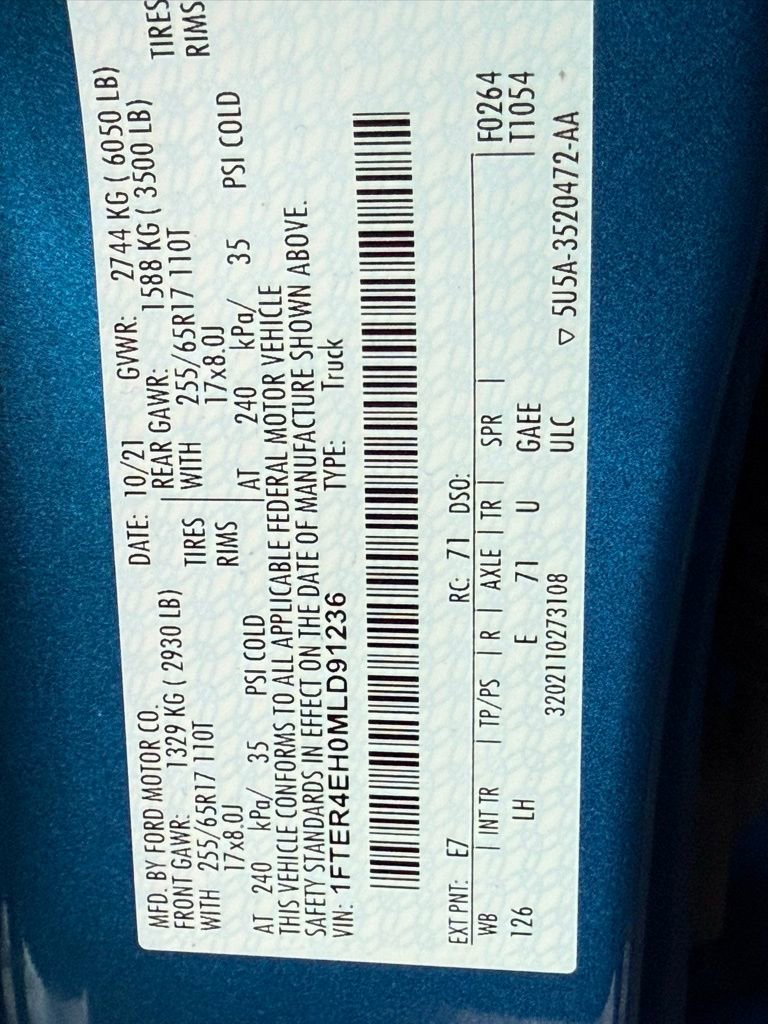 Used 2021 Ford Ranger XL w/ Equipment Group 101A High image 40