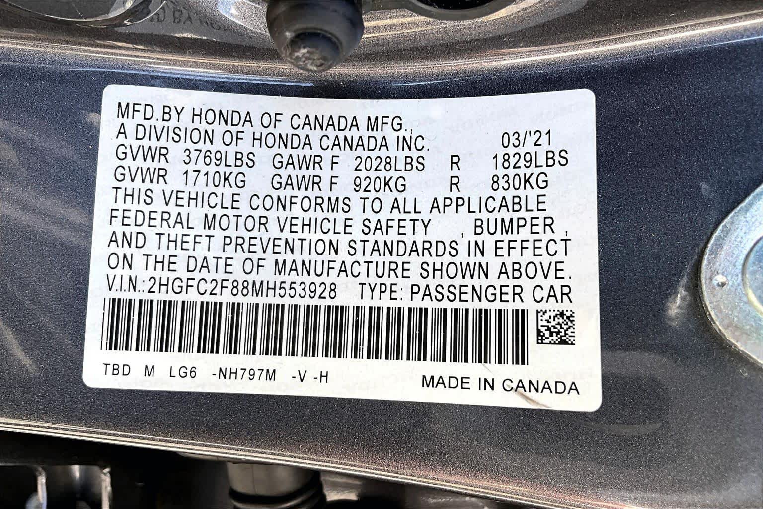 Used 2021 Honda Civic Sport image 34