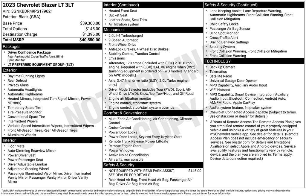 Certified 2023 Chevrolet Blazer LT FWD image 38