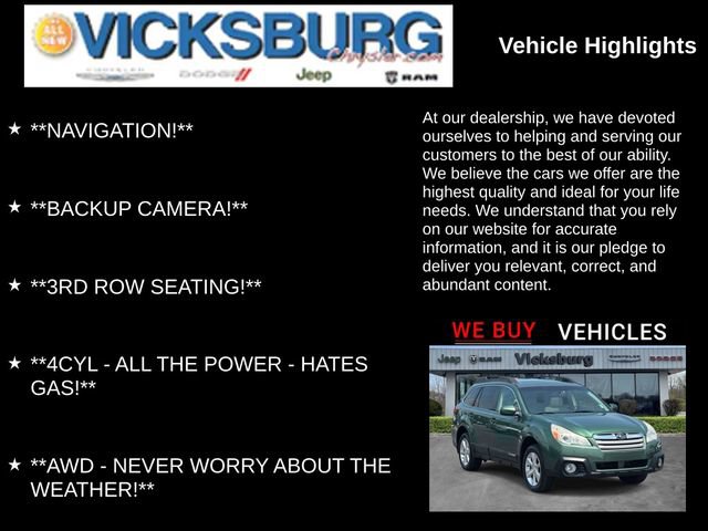 Used 2014 Subaru Outback 2.5i Limited AWD/4WD image 7