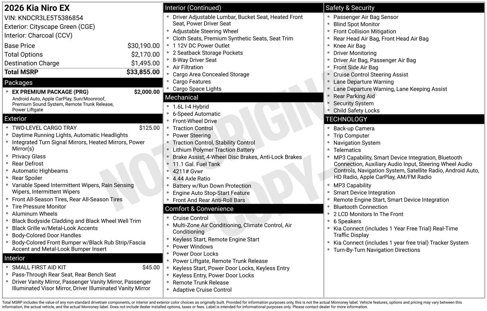 New 2026 Kia Niro EX w/ EX Premium Package FWD image 32