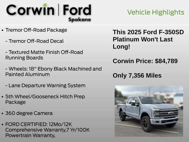 Used 2025 Ford F350 Platinum w/ Platinum Plus Package AWD/4WD image 7