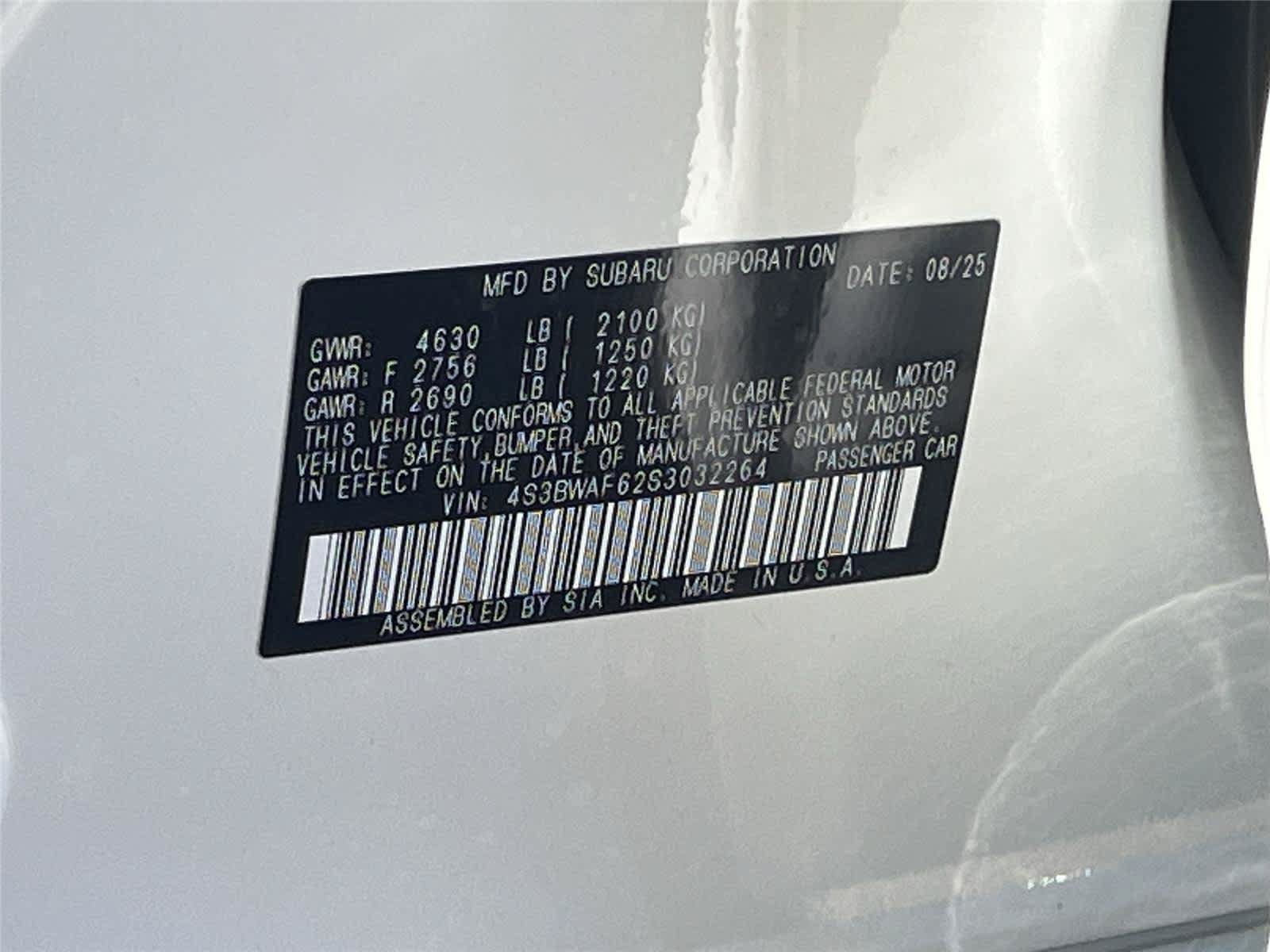 Certified 2025 Subaru Legacy Premium AWD/4WD image 34