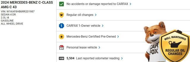 Used 2024 Mercedes-Benz C 43 AMG 4MATIC Sedan image 3