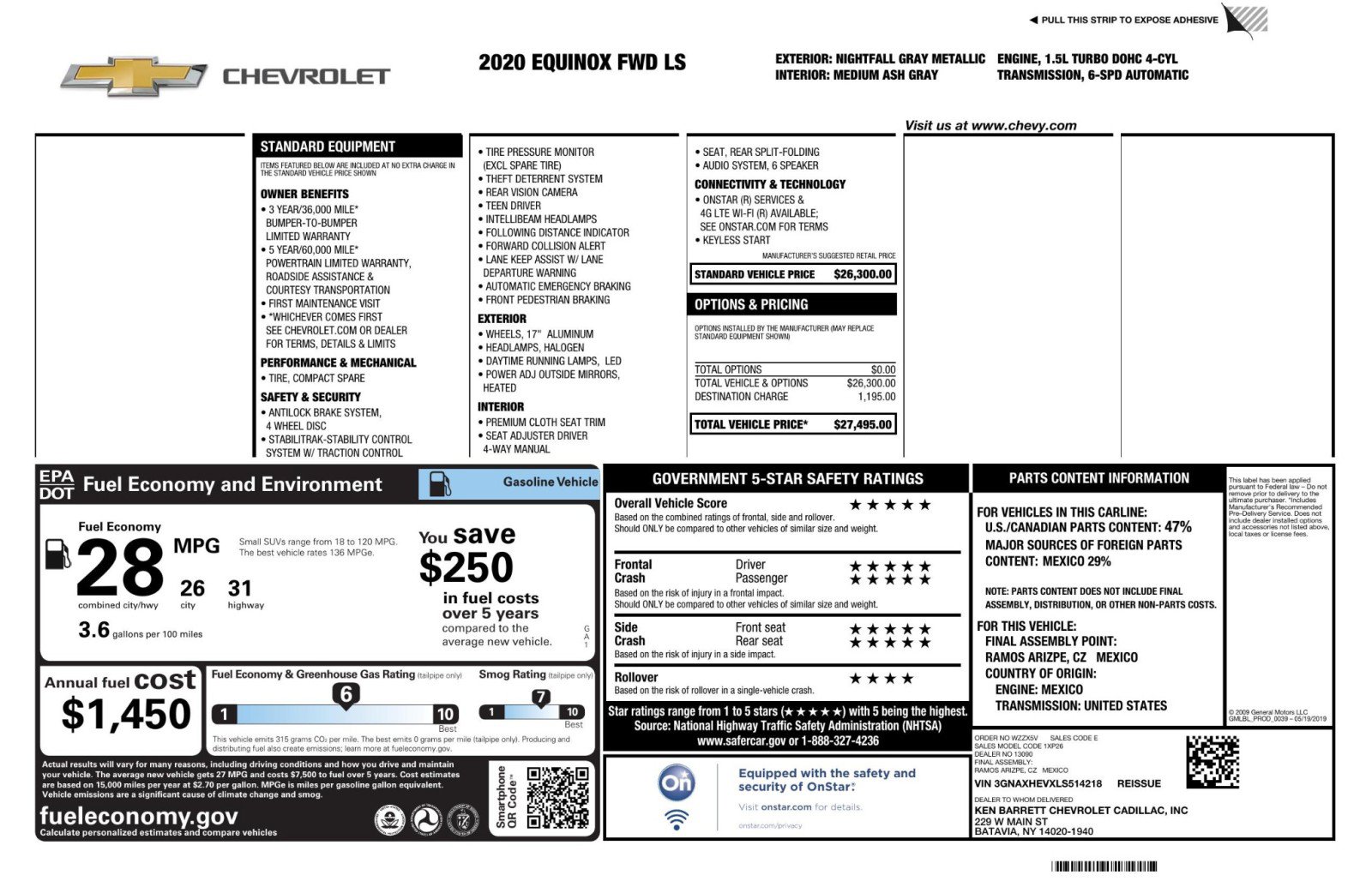 Used 2020 Chevrolet Equinox LS FWD image 48