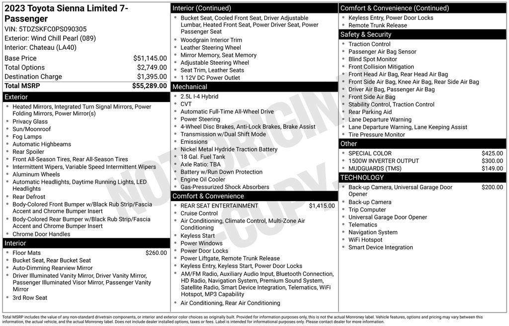 Certified 2023 Toyota Sienna Limited AWD/4WD image 26
