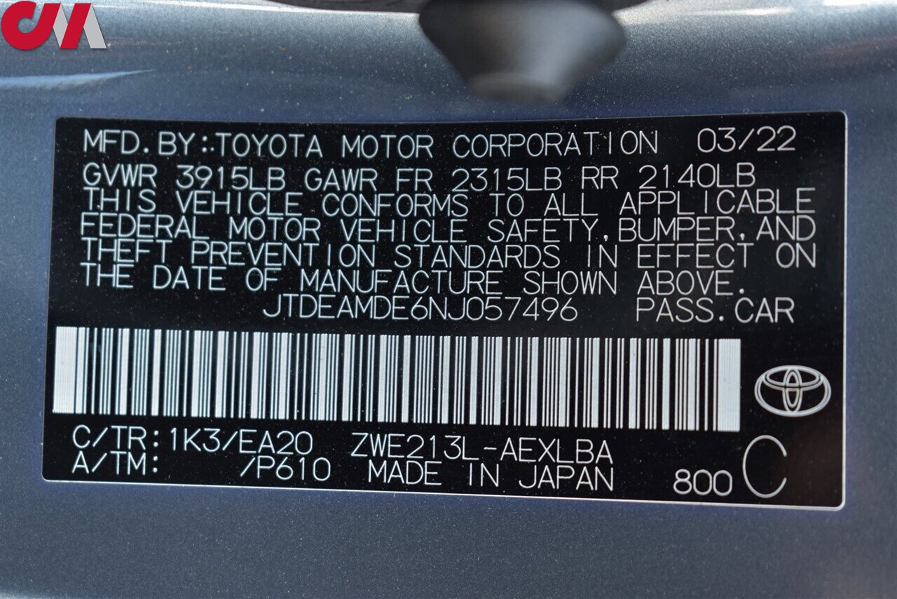 Used 2022 Toyota Corolla LE w/ Premium Interior Package FWD image 31