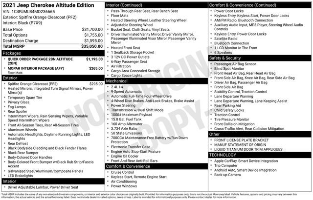 Used 2021 Jeep Cherokee Latitude Plus image 7