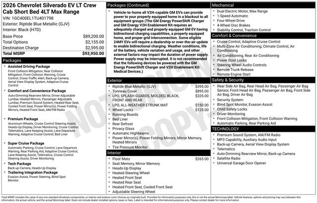 Used 2026 Chevrolet Silverado EV LT AWD/4WD image 46