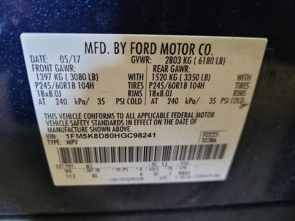 Used 2017 Ford Explorer XLT w/ Equipment Group 202A AWD/4WD image 33