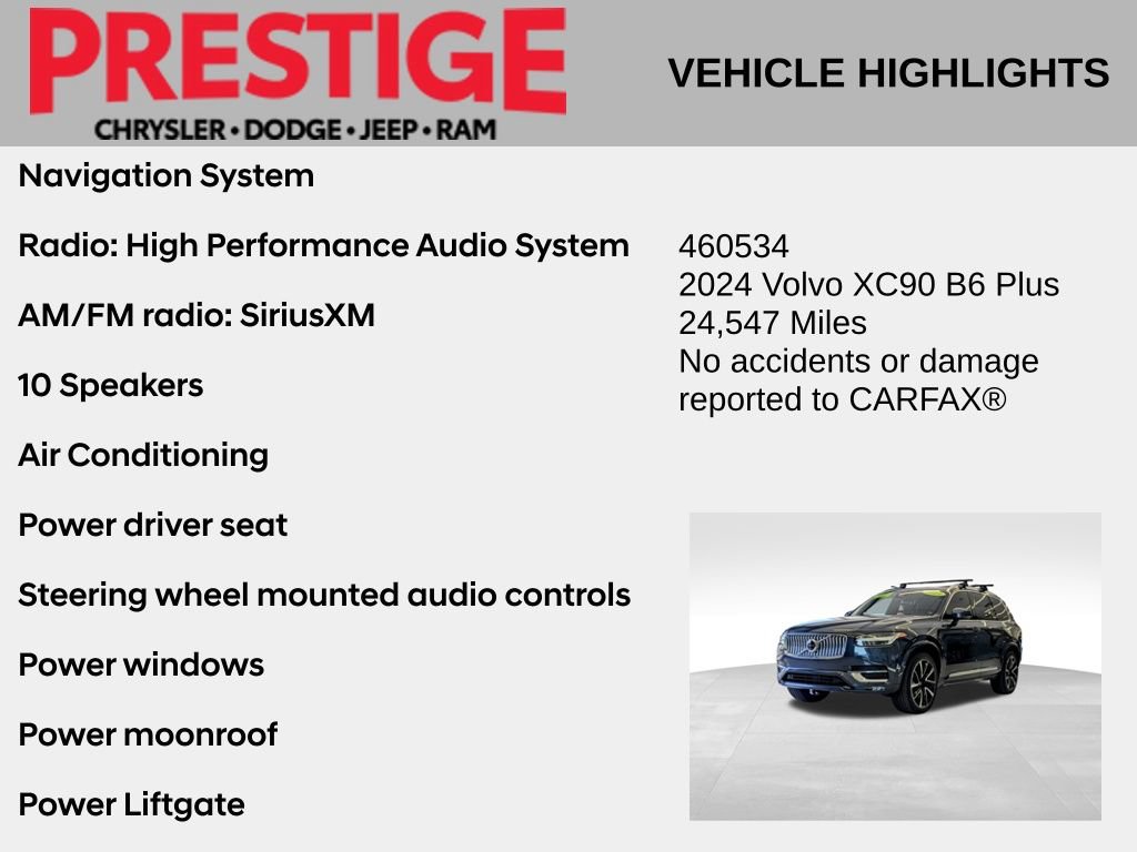 Used 2024 Volvo XC90 B6 Plus AWD/4WD video 2