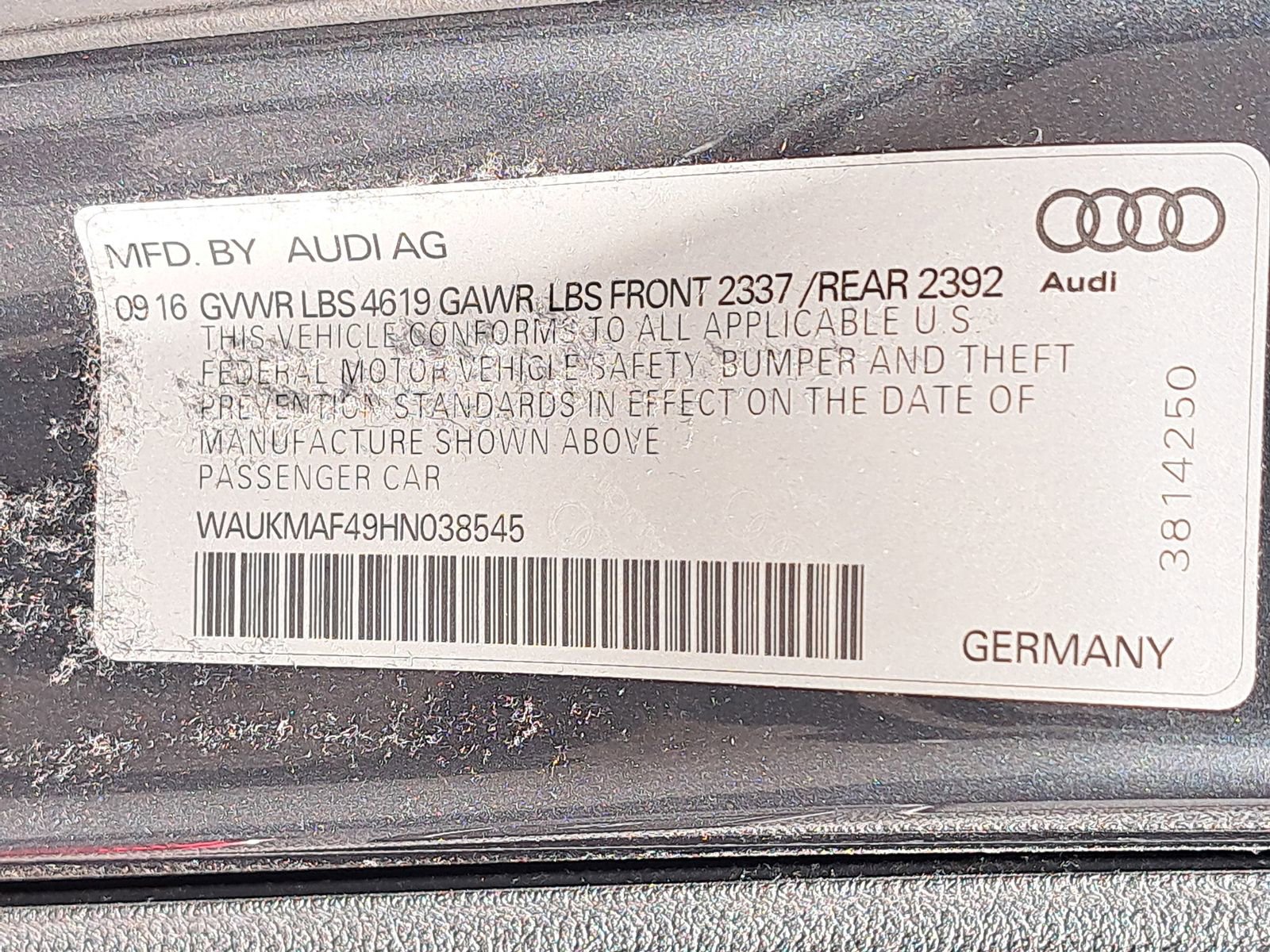 Used 2017 Audi A4 2.0T Ultra Premium w/ Convenience Package FWD image 15