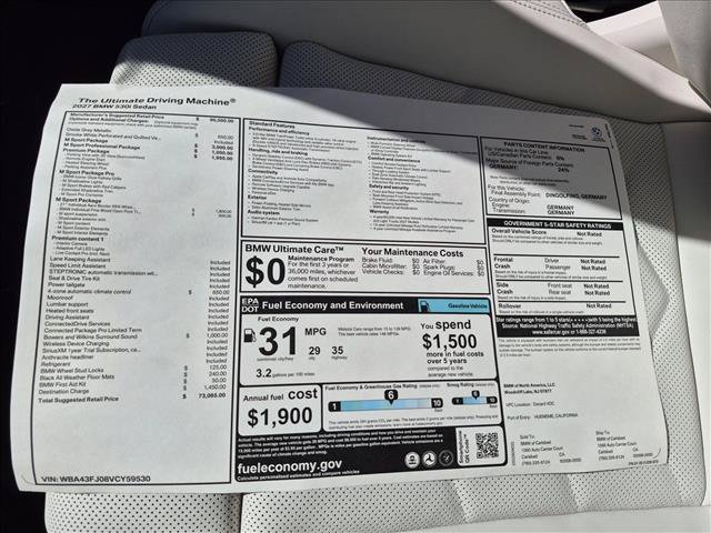 New 2027 BMW 530i w/ M Sport Package RWD image 17