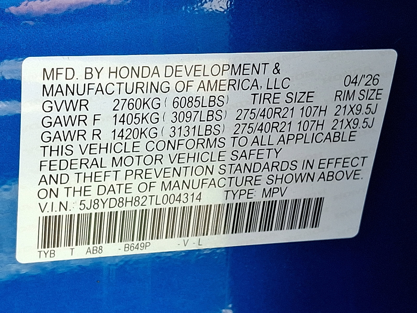 New 2026 Acura MDX Type S AWD/4WD image 21