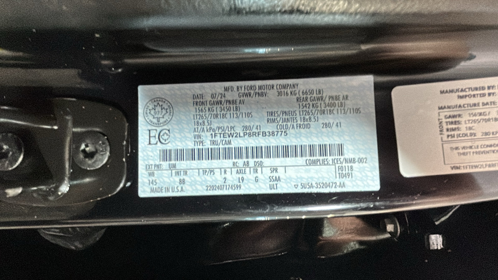 Used 2024 Ford F150 STX w/ Equipment Group 201A FX4 AWD/4WD image 11