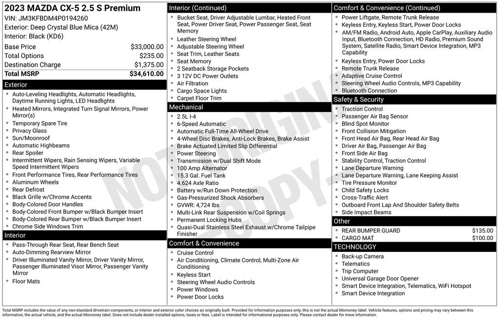 Used 2023 MAZDA CX-5 AWD 2.5 S w/ Premium Package image 23