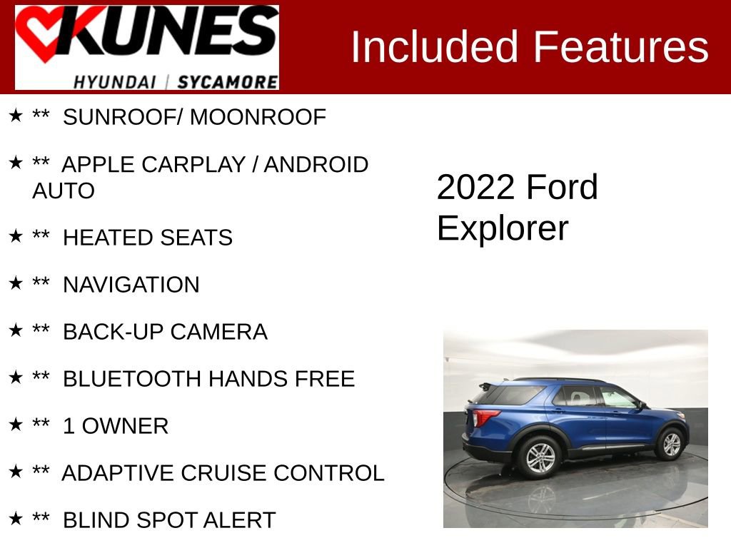 Used 2022 Ford Explorer XLT w/ Equipment Group 202A image 2