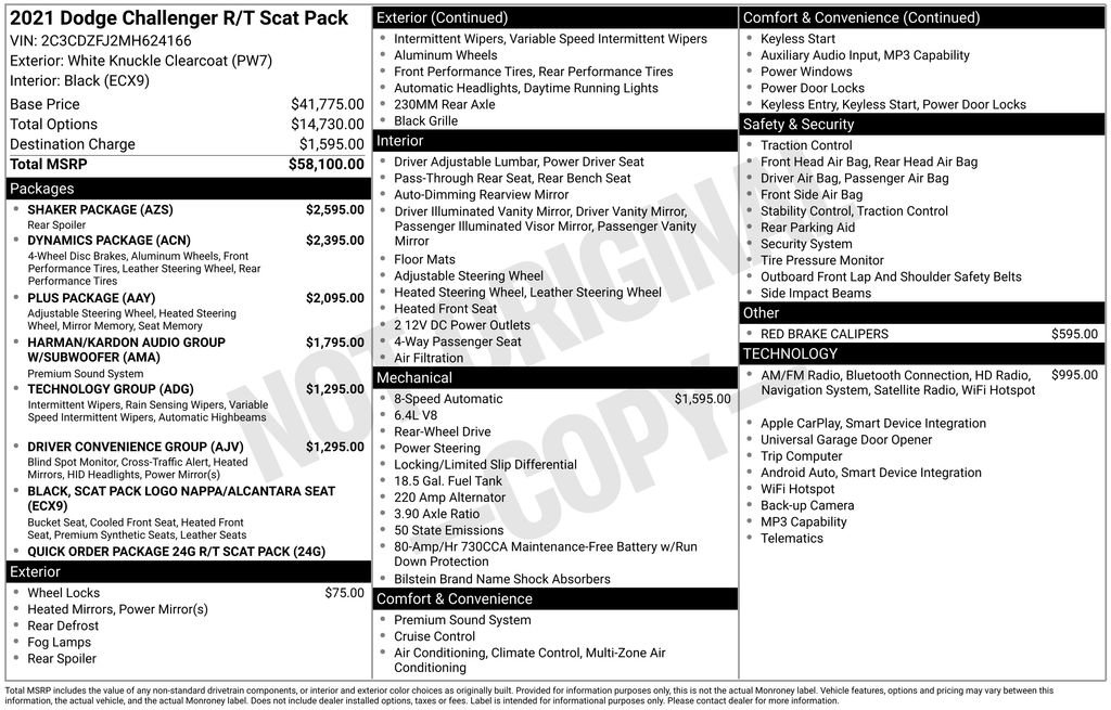 Used 2021 Dodge Challenger R/T Scat Pack w/ Shaker Package RWD image 44