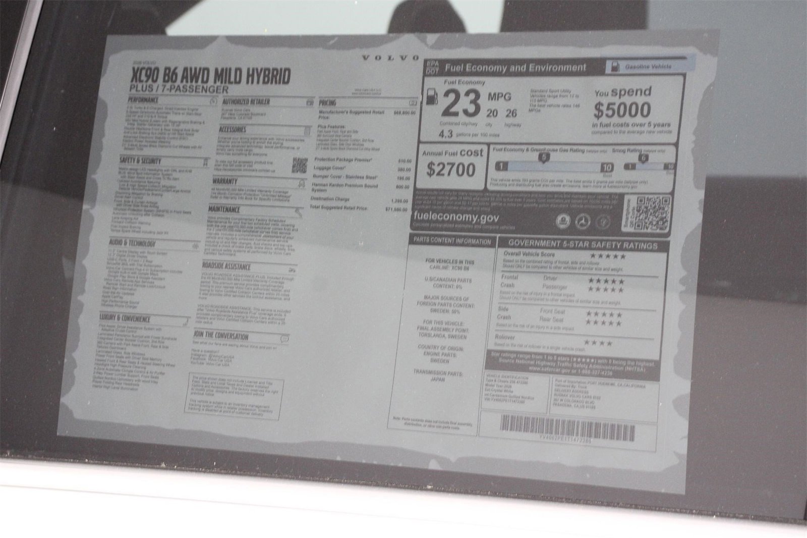 New 2026 Volvo XC90 B6 Plus w/ Protection Package image 18