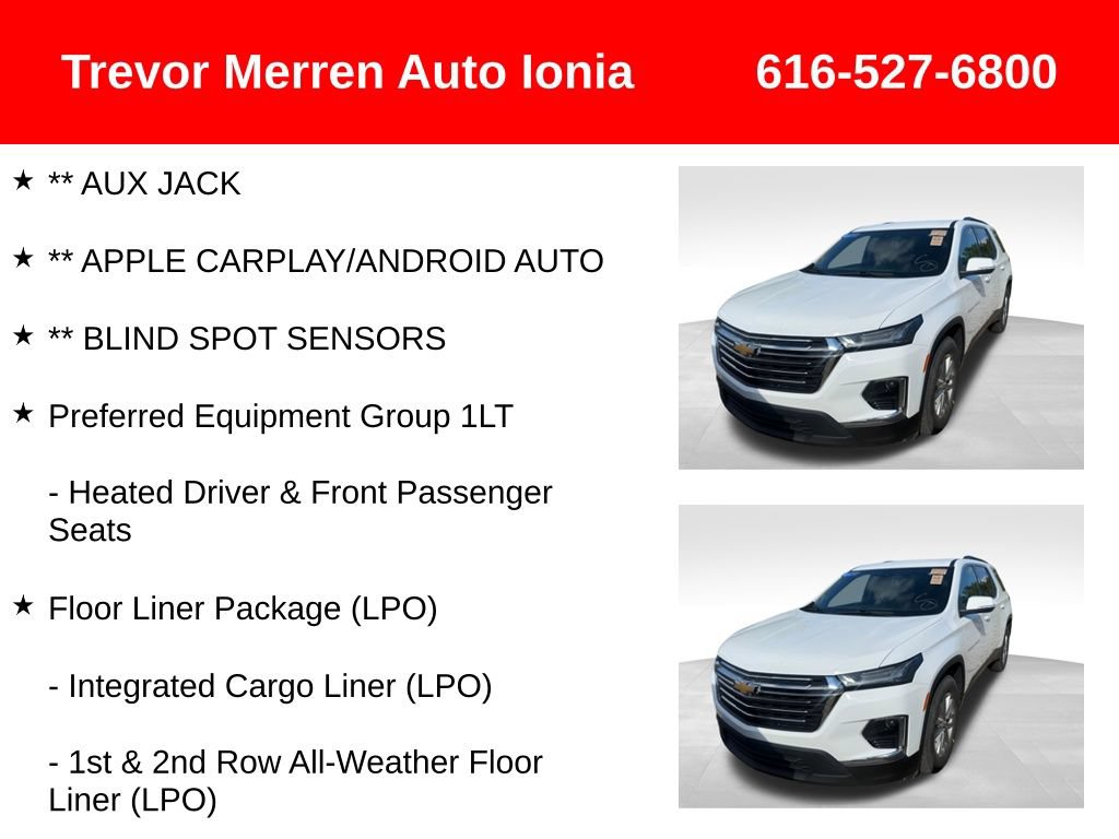 Used 2023 Chevrolet Traverse LT w/ LPO, Floor Liner Package AWD/4WD image 7