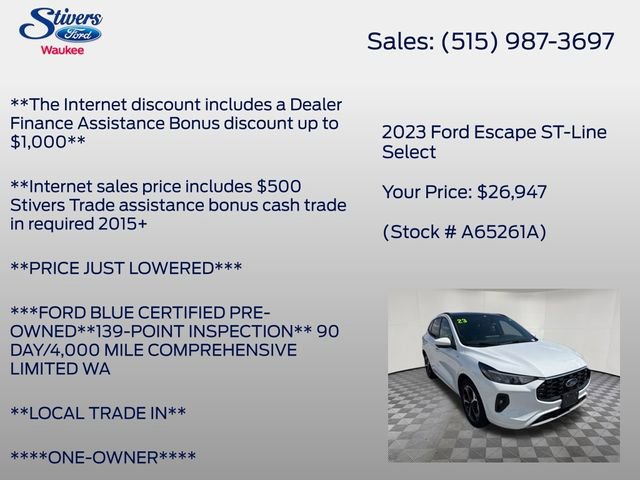 Certified 2023 Ford Escape ST-Line Select w/ Tech Pack #2 image 21