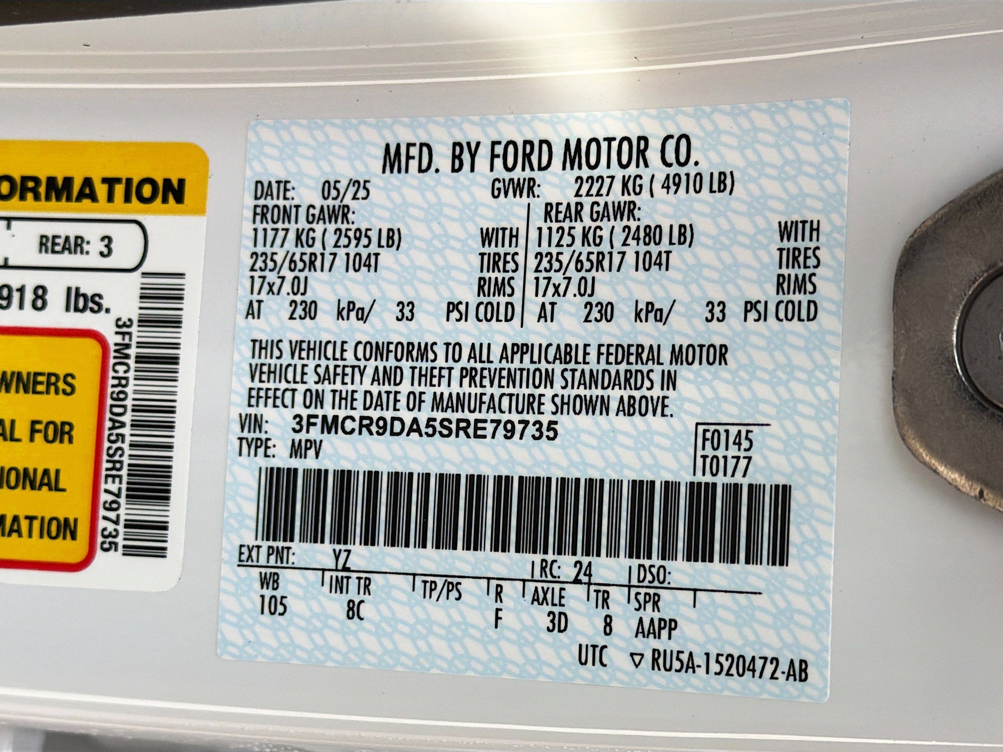 Used 2025 Ford Bronco Sport Badlands w/ Sasquatch Badlands Package image 42